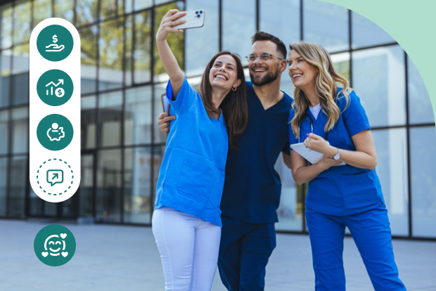 Healthcare team selfie
