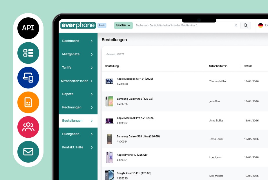 Everphone Portal Screenshot