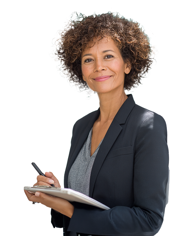 Professional with clipboard – OPEX workplace